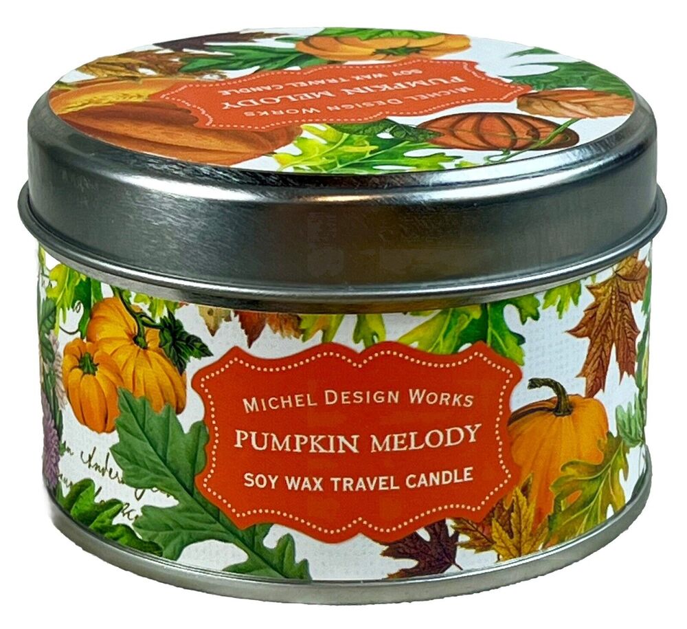 Michel Design Works Soy Wax Candle in Travel Tin Size, PUMPKIN MELODY